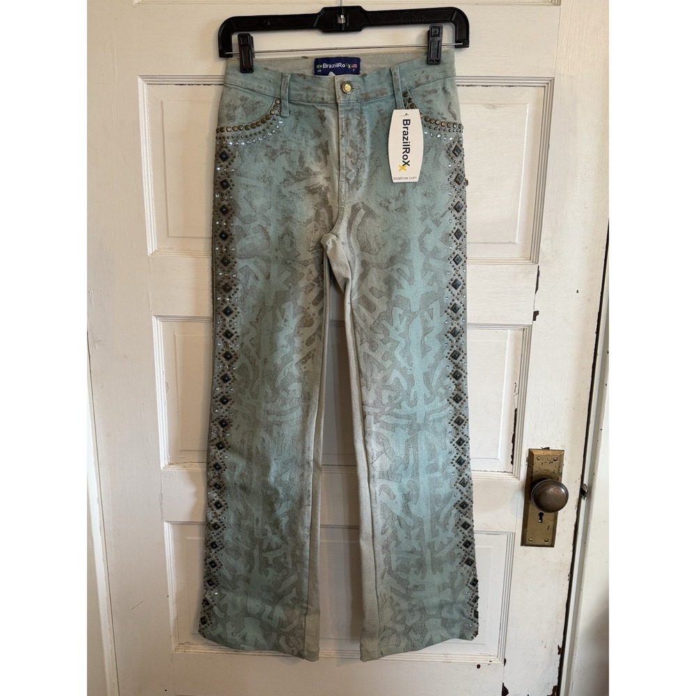 NWT BrazilRoxx Women's‎ Jeans Embellished Sz 2